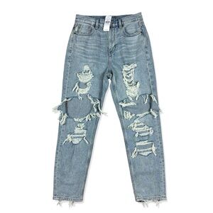 American Eagle Distressed Mom Jeans